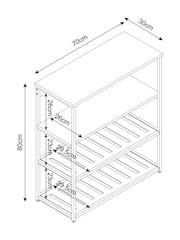 Black Bronx Console 4 Tier Shoe Storage - Image 6 of 6