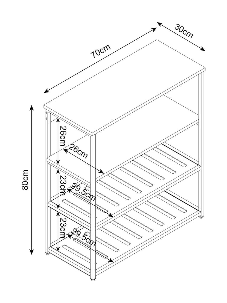 Black Bronx Console 4 Tier Shoe Storage - Image 6 of 6