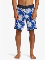 Quiksilver Blue Leaf Print Surfsilk Board Shorts - Image 1 of 7