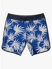 Quiksilver Blue Leaf Print Surfsilk Board Shorts - Image 6 of 7