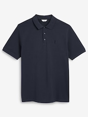 Blue Navy Regular Fit Short Sleeve Pique Polo Shirt - Image 5 of 5