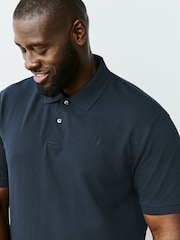 Blue Navy Regular Fit Short Sleeve Pique Polo Shirt - Image 8 of 11