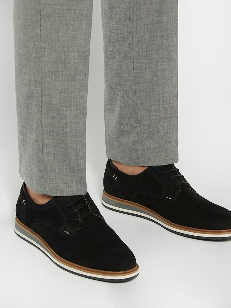Dune London Black Standard Fit Blaksley Plain Toe Hybrid Sole Shoes - Image 1 of 6