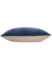 Christy Ink Blue Jaipur Smooth Velvet Quilted Cotton Cushion - Image 3 of 7