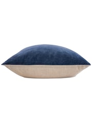 Christy Ink Blue Jaipur Smooth Velvet Quilted Cotton Cushion - Image 4 of 7