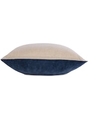 Christy Ink Blue Jaipur Smooth Velvet Quilted Cotton Cushion - Image 6 of 7