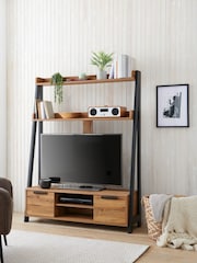 Dark Bronx Oak Effect Ladder Ladder TV Unit, Up to 46 Inch - Image 1 of 6