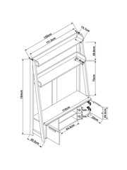 Dark Bronx Oak Effect Ladder Ladder TV Unit, Up to 46 Inch - Image 3 of 6