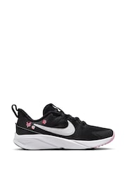 Nike Black/White Floral Junior Star Runner 4 Trainers - Image 1 of 12