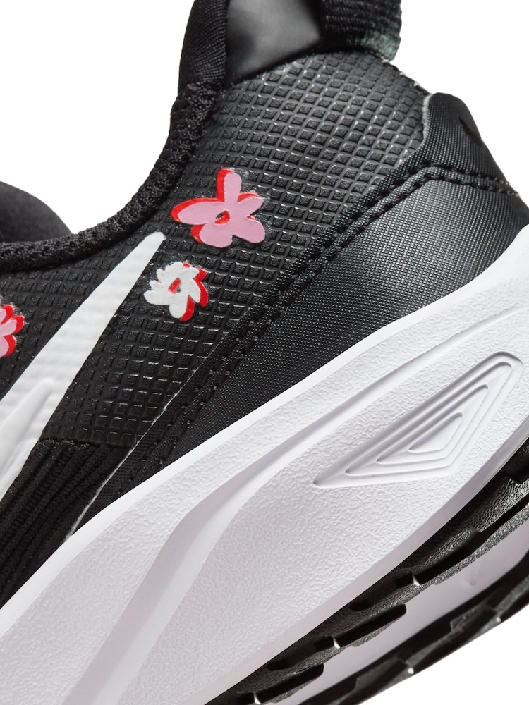 Nike Black/White Floral Junior Star Runner 4 Trainers - Image 12 of 12