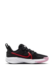 Nike Black/White Floral Junior Star Runner 4 Trainers - Image 4 of 12