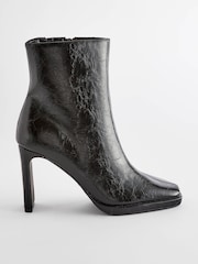črna - Gležnjarji s peto in oglatim sprednjim delom Forever Comfort® - Slika 8 iz 11