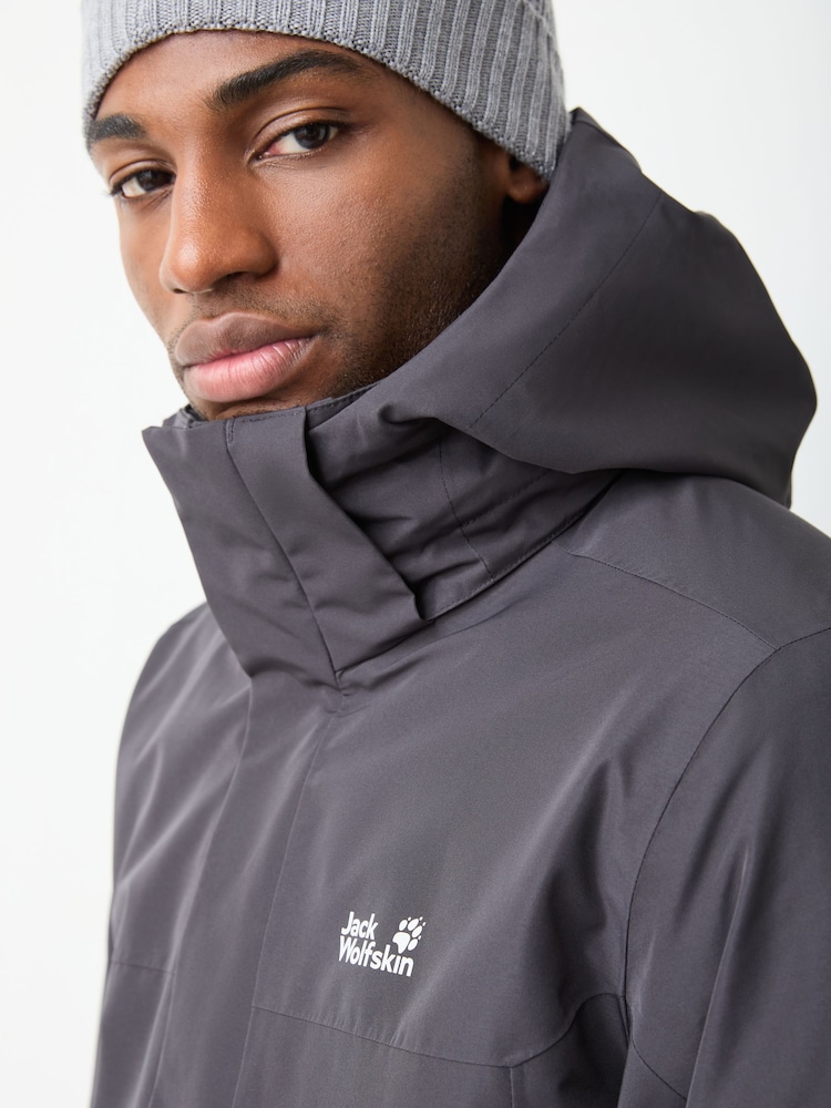Jack Wolfskin Black Stonelite 3-in-1 Waterproof Jacket - Image 5 of 5 Jack Wolfskin Black Stonelite 3-in-1 Waterproof Jacket - Image 5 of 5