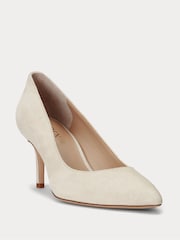 Bež - Lauren Ralph Lauren Camel Lanette Suede salonarji in čevlji z visoko peto - Slika 1 iz 4