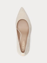 Bež - Lauren Ralph Lauren Camel Lanette Suede salonarji in čevlji z visoko peto - Slika 3 iz 4