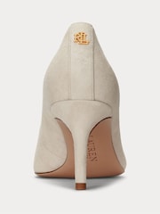 Bež - Lauren Ralph Lauren Camel Lanette Suede salonarji in čevlji z visoko peto - Slika 4 iz 4