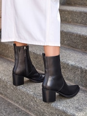 Black Forever Comfort® Point Toe Heeled Ankle Boots - Image 3 of 9
