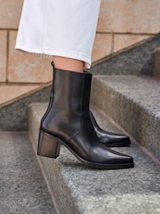 Black Forever Comfort® Point Toe Heeled Ankle Boots - Image 4 of 9