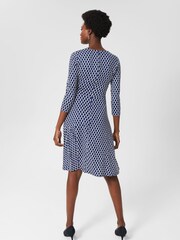 Hobbs Blue Dina Wrap Dress - Image 2 of 4