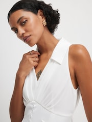 River Island Cream Tolami Sleeveless Halterneck Corset Top - Image 3 of 4