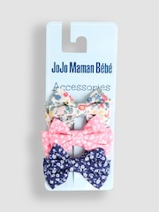 JoJo Maman Bébé Multi 3-Pack Bow Clips - Image 1 of 3