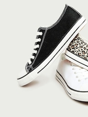 Long Tall Sally Black Canvas Low Trainers - Image 5 of 6