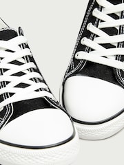 Long Tall Sally Black Canvas Low Trainers - Image 6 of 6