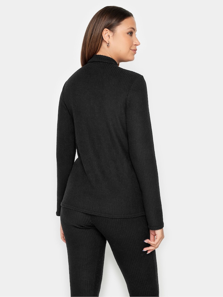 Grau - Long Tall Sally geripptes Sally mit hoch geschlossen Top - Bild 2 von 4 Grau - Long Tall Sally geripptes Sally mit hoch geschlossen Top - Bild 2 von 4