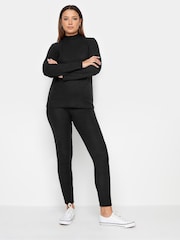 Long Tall Sally Grey Ribbed High Neck Top - Image 3 of 4