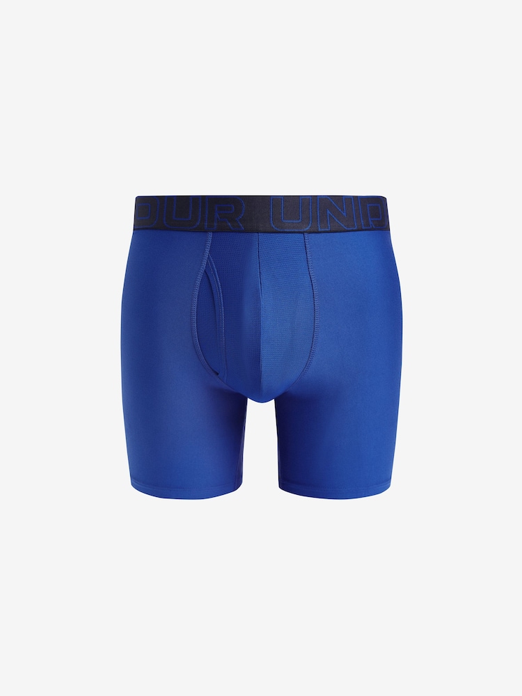 Under Armour Navy Blue Performance Tech Boxers 3 Pack - Image 4 of 6