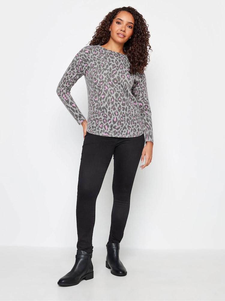Natur - M&Co Petite Leopard Print Roll Neck Jumper - Bild 2 von 5 Natur - M&Co Petite Leopard Print Roll Neck Jumper - Bild 2 von 5