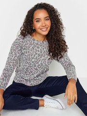 Natur - M&Co Petite Leopard Print Roll Neck Jumper - Bild 5 von 5