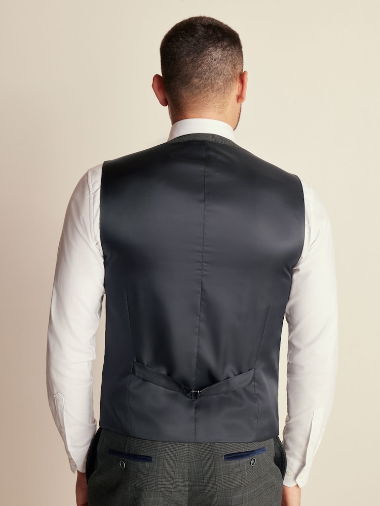 Green Trimmed Check Suit: Waistcoat - Image 11 of 11