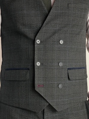 Green Trimmed Check Suit: Waistcoat - Image 4 of 11