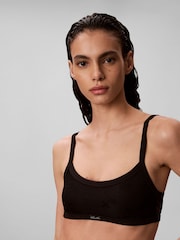 Calvin Klein Black Lightly Lined Bralette - Icon Stretch Lace - Image 3 of 6