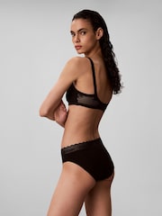 Calvin Klein Black Lightly Lined Bralette - Icon Stretch Lace - Image 6 of 6