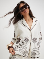 Cămașă River Island cu mânecă scurtă și decupaje - Imaginea 1 din 4