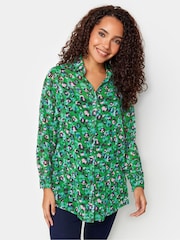 M&Co Green Longline Long Sleeve Shirt - Image 1 of 4
