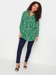 M&Co Green Longline Long Sleeve Shirt - Image 2 of 4