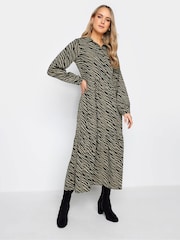 Long Tall Sally Black Zebra Print Tiered Maxi Dress - Image 3 of 4