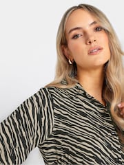 Long Tall Sally Black Zebra Print Tiered Maxi Dress - Image 4 of 4
