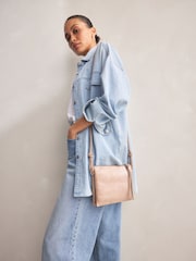 Gold Leather Cross-Body Bag - Image 1 of 11