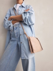Gold Leather Cross-Body Bag - Image 5 of 11