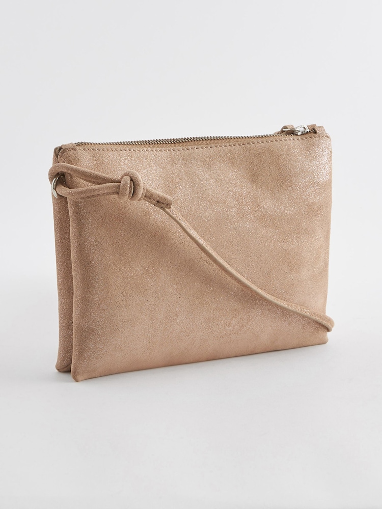 Gold Leather Cross-Body Bag - Image 7 of 11