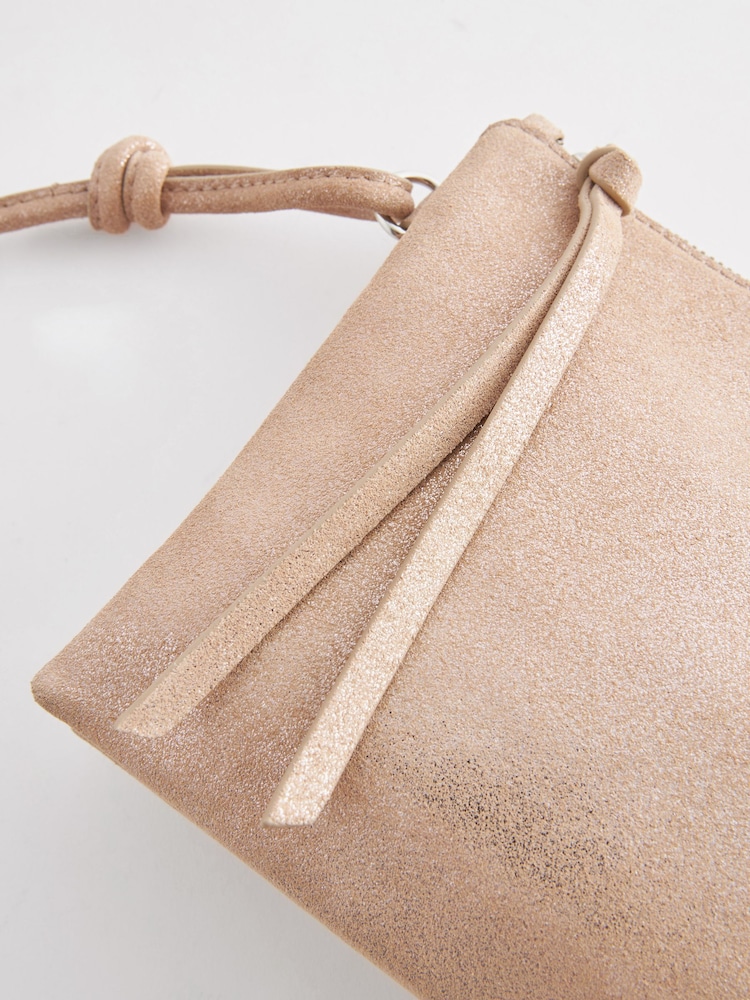 Gold Leather Cross-Body Bag - Image 8 of 11