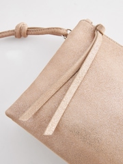 Gold Leather Cross-Body Bag - Image 9 of 11
