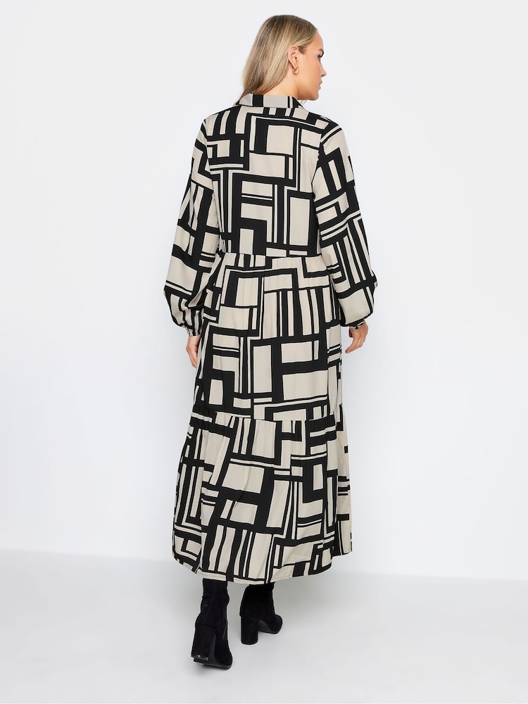 Long Tall Sally Stone Brown Zebra Print Tiered Maxi Dress - Image 2 of 4 Long Tall Sally Stone Brown Zebra Print Tiered Maxi Dress - Image 2 of 4