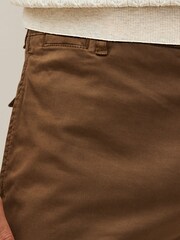 Tan Brown Slim Fit Premium Laundered Stretch Chinos Trousers - Image 5 of 7