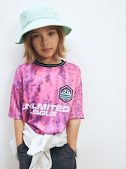 Bright Pink Football Top (3-12yrs) - Image 3 of 8