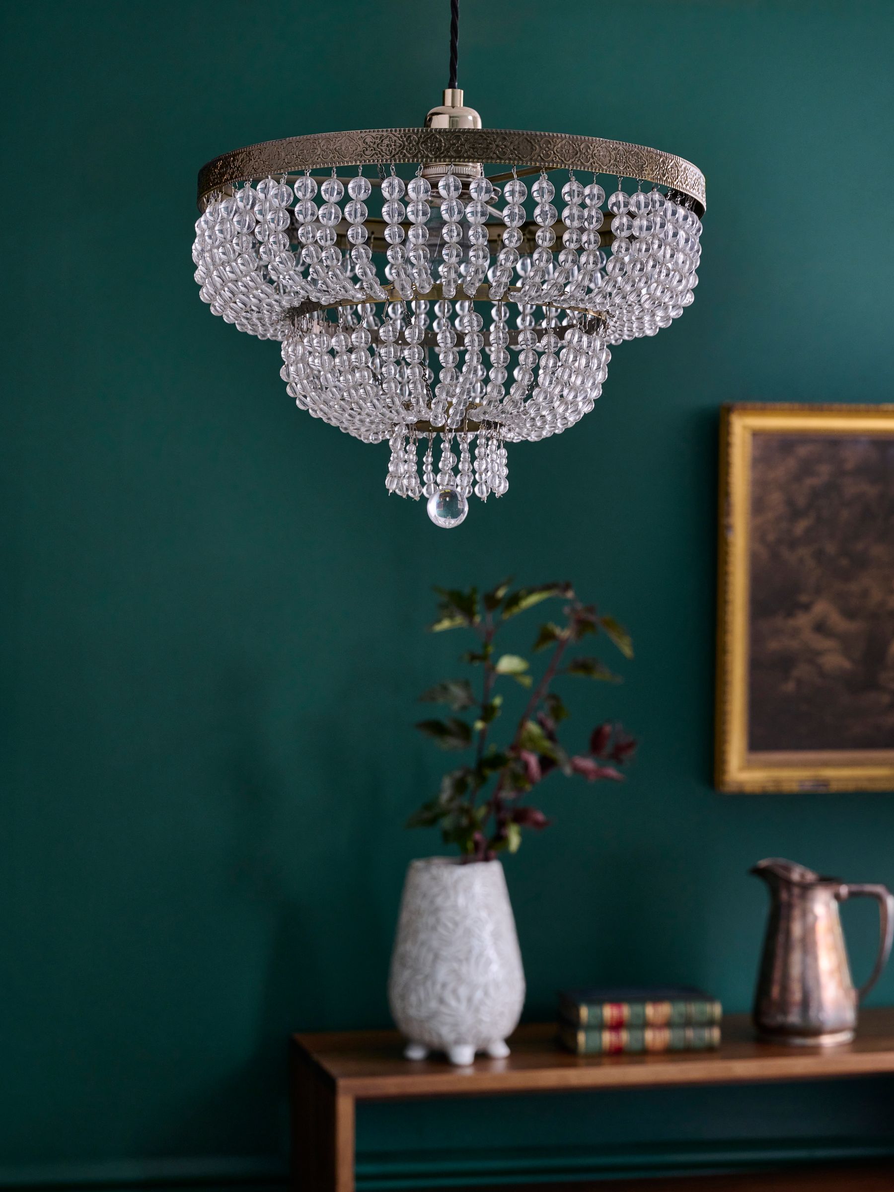 Easy fit beaded chandelier top